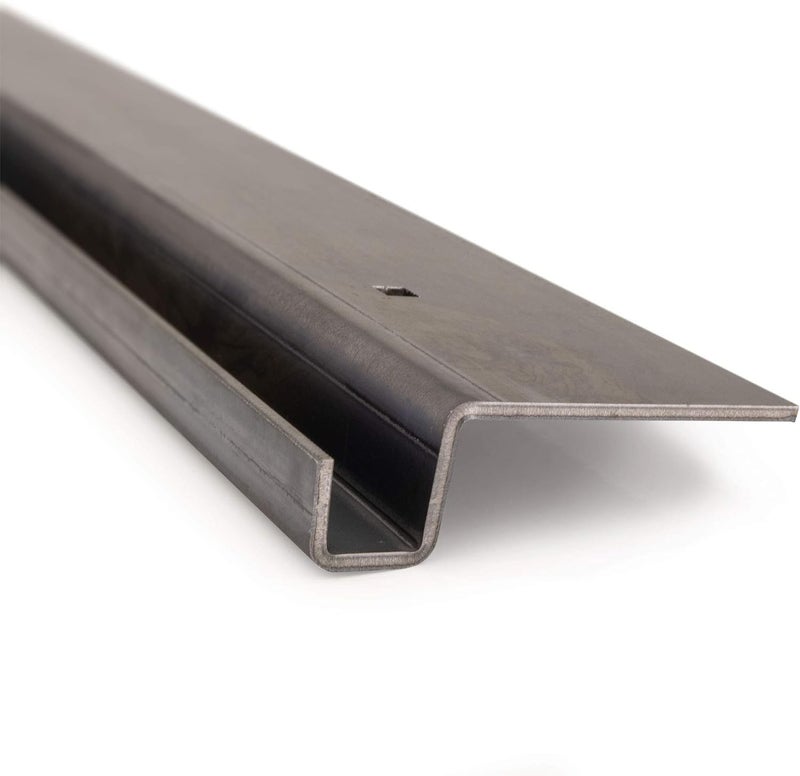 RecPro 10ga Steel Mounting Channel for 48" x 4" Heavy Duty Trailer Loading Ramps | for Trailers and Tailgates (2-Pack) - Image 1